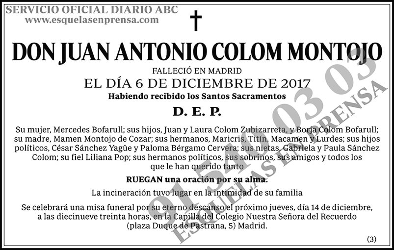 Juan Antonio Colom Montojo